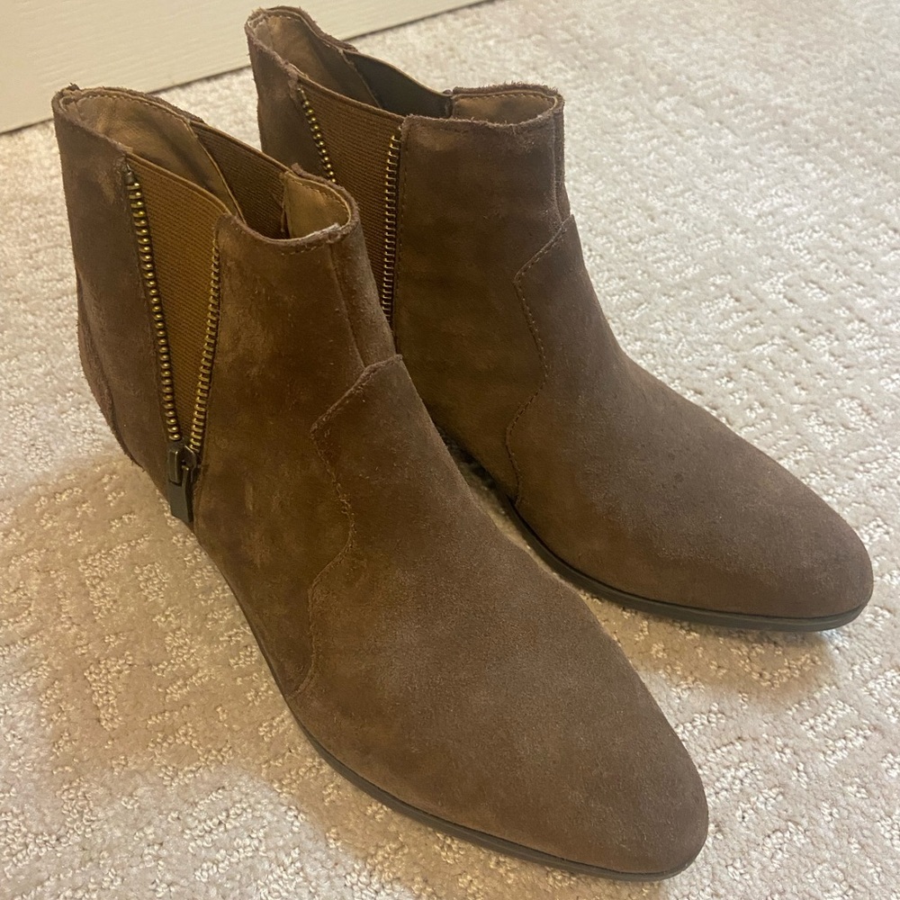 Brown Suede Ankle Boots